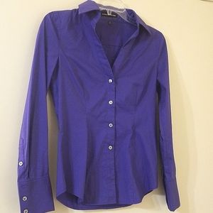 Express Purple Fitted Blouse